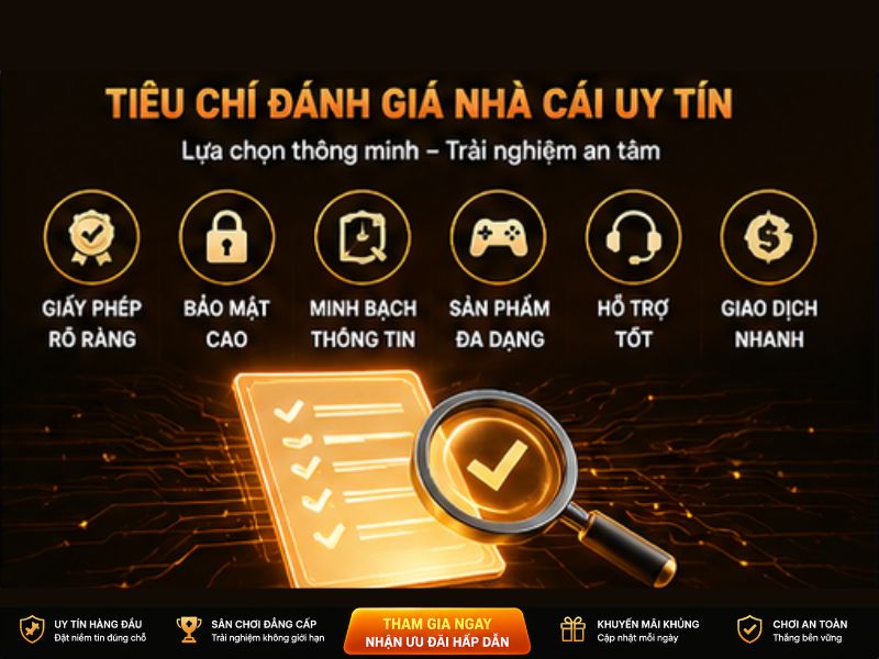 Những Tiêu Chí Để Đánh Giá Một Nhà Cái Uy Tín