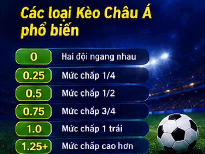 Các Loại Kèo Châu Á Phổ Biến